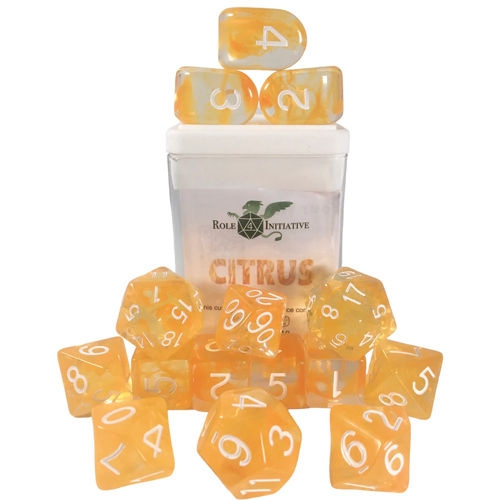 R4I Dice w/Arch'd4: Diffusion - Citrus w/ White (15) (Clearance)