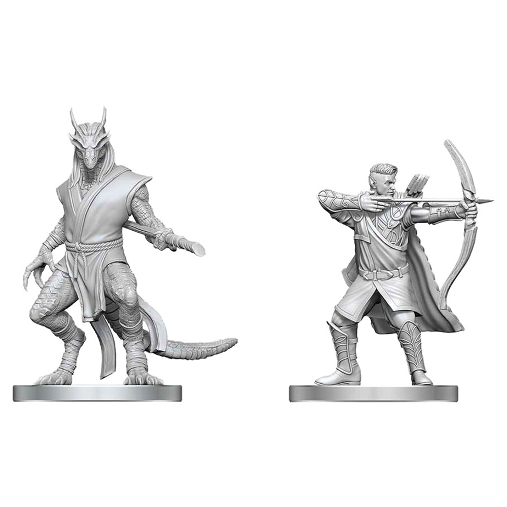 D&D Nolzur's Marvelous Unpainted Minis: Elf Ranger & Dragonborn Monk (Preorder)
