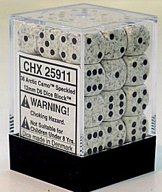 Chessex 12mm d6 Set: Speckled Artic Camo (36)