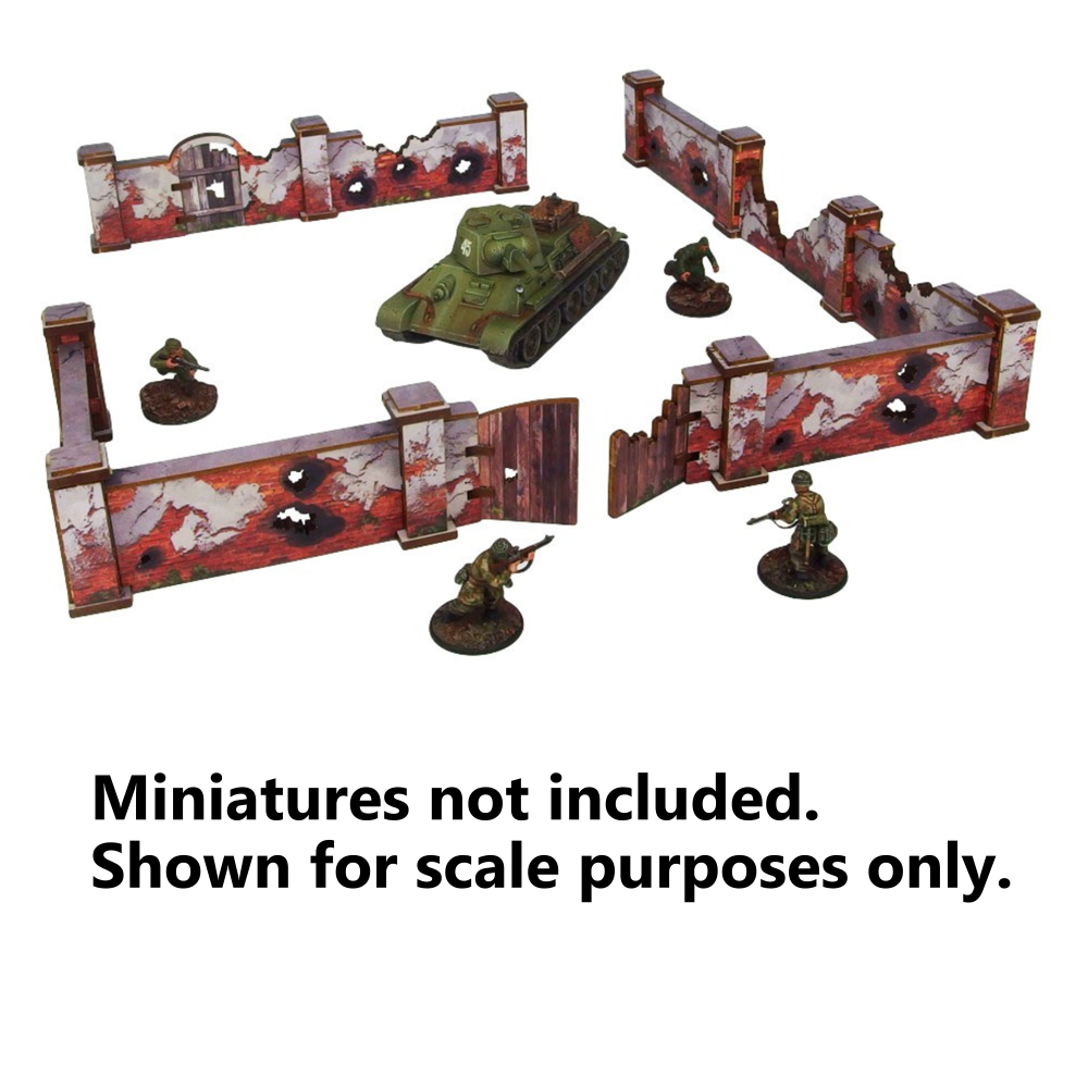 Bolt Action HDF Terrain: WW2 Ostfront Stalingrad - Ruined Walls High
