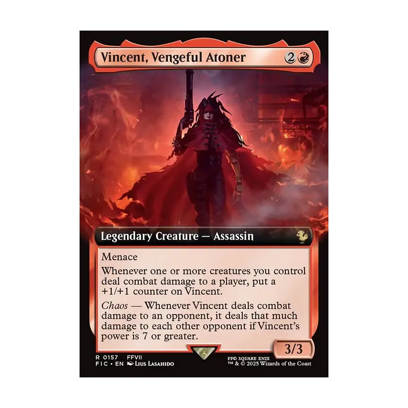 Vincent, Vengeful Atoner (Extended Art) - Final Fantasy Commander (Near Mint)