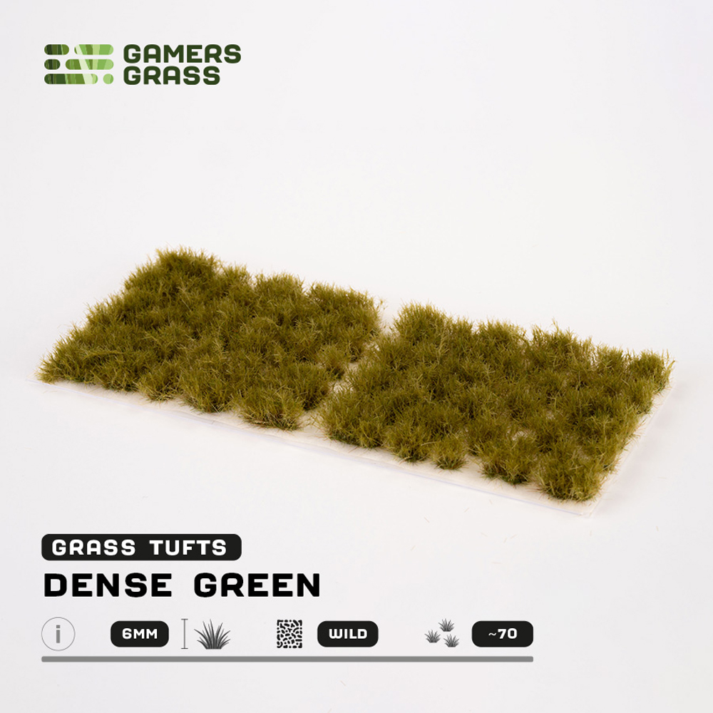 Gamers Grass Tufts: Dense Green - Wild 6mm