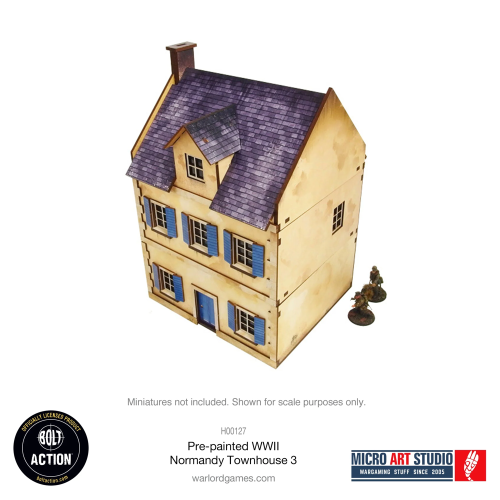 Bolt Action 3E: Pre-painted WW2 Normandy Townhouse 3