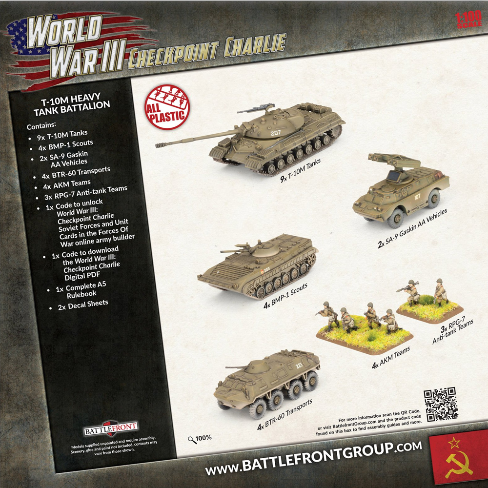 WWIII Team Yankee: Checkpoint Charlie Soviet Starter Force: T-10M Heavy Tank Battalion - Limited Edition