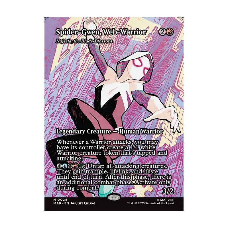 Spider-Gwen, Web-Warrior / Najeela, the Blade-Blossom (Borderless) - Marvel Universe (Near Mint)
