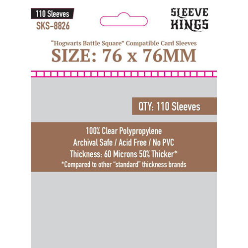 Sleeve Kings: Hogwarts Battle Square Compatible Sleeves (76x76mm) (110)