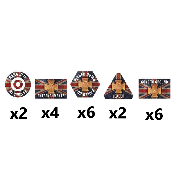 Flames of War Great War: British - Token Set (New Arrival)