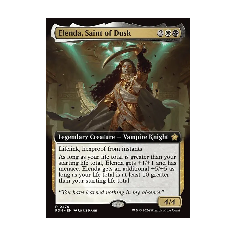 Elenda, Saint of Dusk (Extended Art) - Foundations (Foil Near Mint)