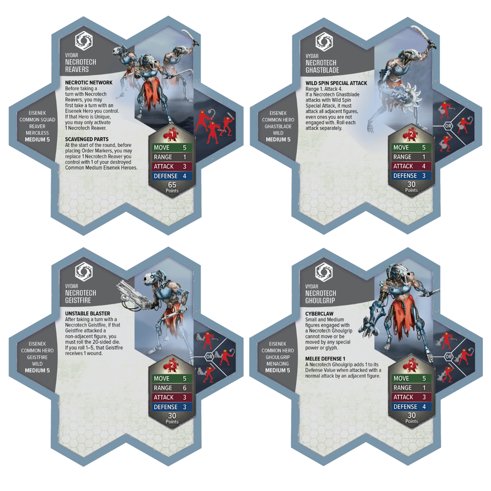 Heroscape: Age of Annihilation - Upgraded Necrotech Reavers Army Expansion (Unpainted)