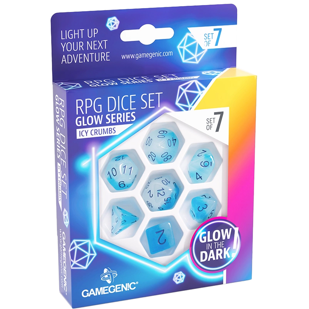 Glow Series Polyhedral Set: Icy Crumbs (7)
