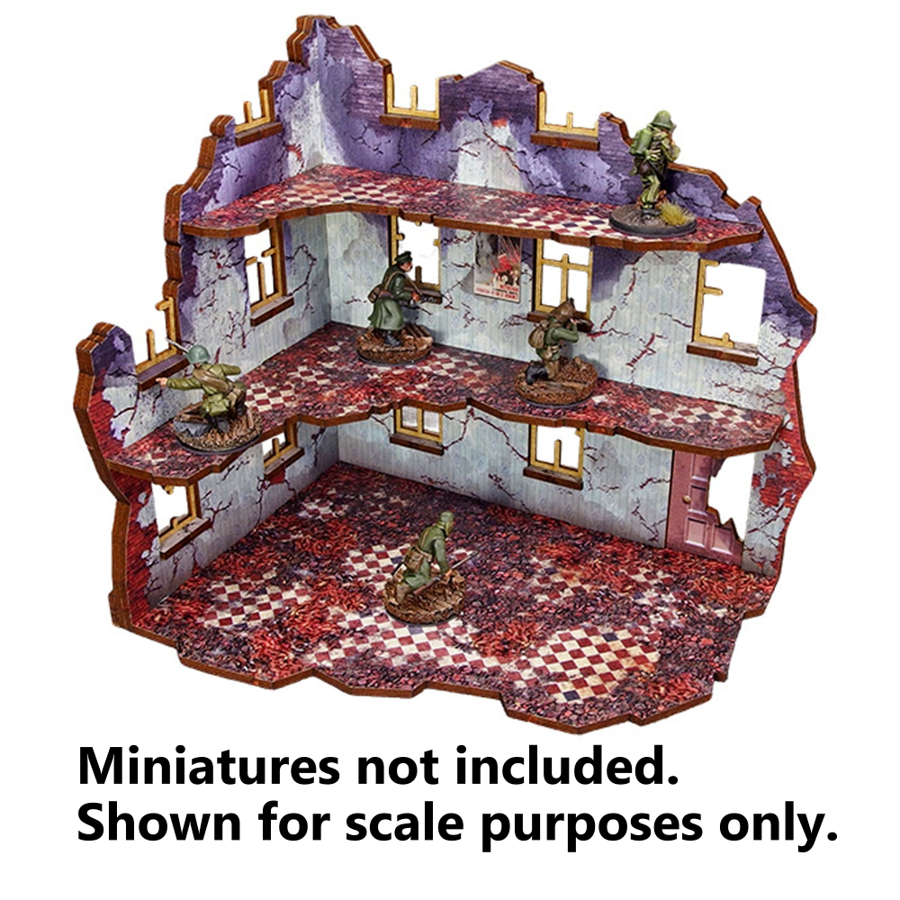 Bolt Action HDF Terrain: WW2 Ostfront Stalingrad - Ruined Univermag Left (with 3rd Floor)