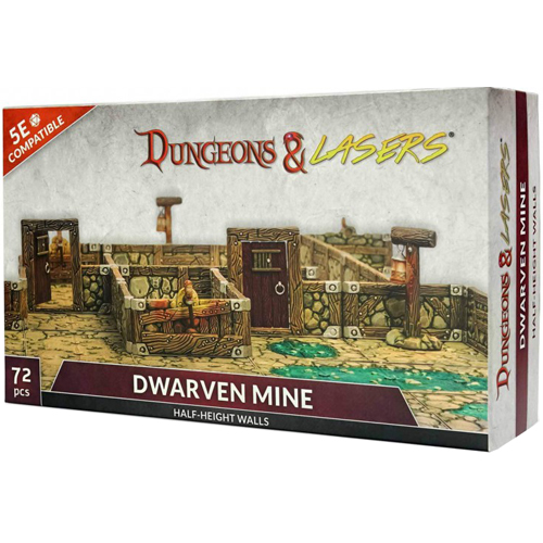 Dungeons & Lasers: Dwarven Mine Half-Height Walls