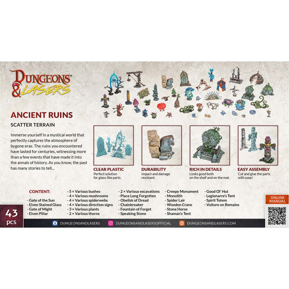 Dungeons & Lasers: Ancient Ruins Scattered Terrain