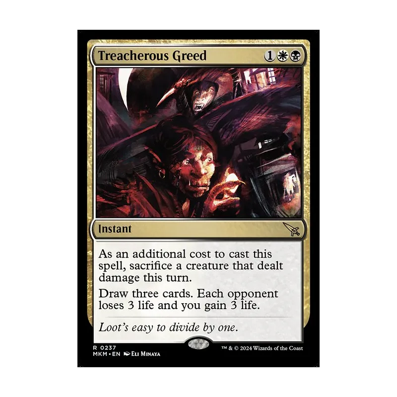 Treacherous Greed - Murders at Karlov Manor (Near Mint)