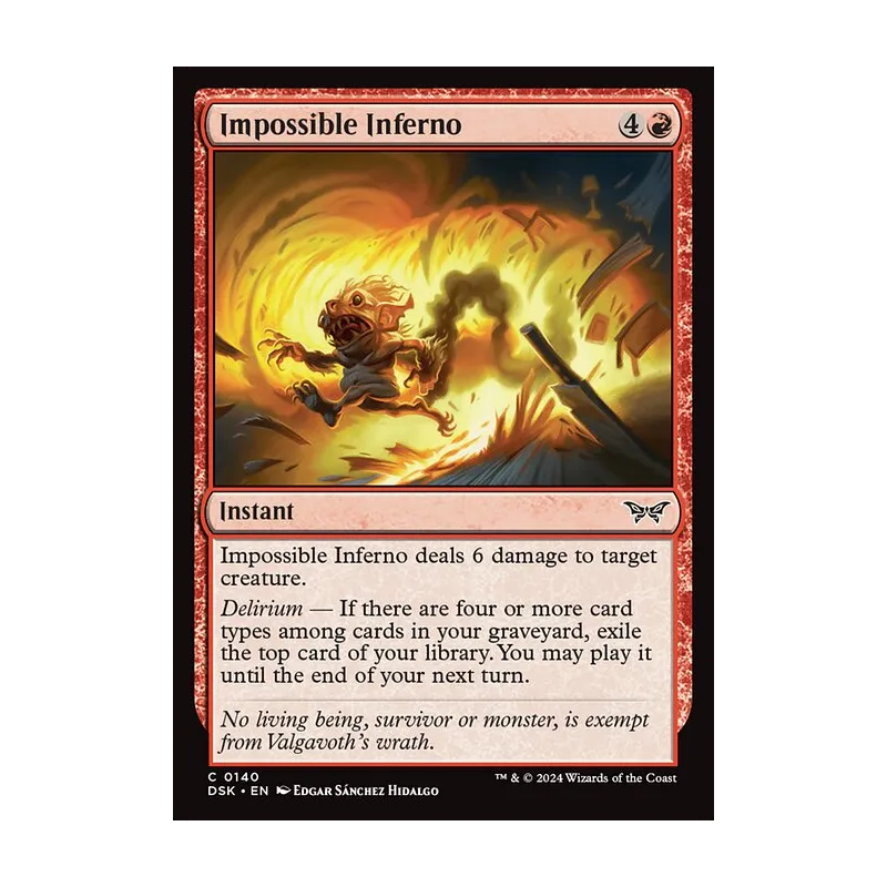 Impossible Inferno - Duskmourn: House of Horror (Foil Near Mint)