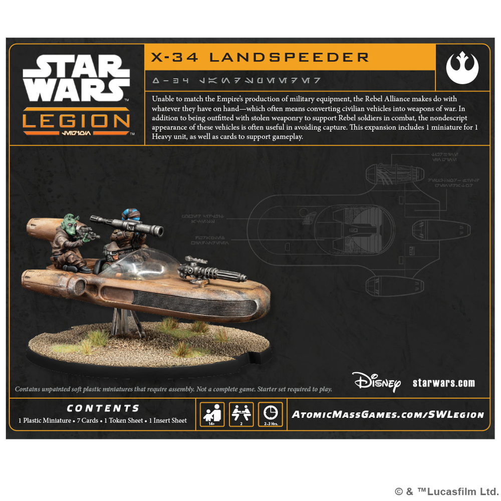 Star Wars: Legion - X-34 Landspeeder (New Arrival)