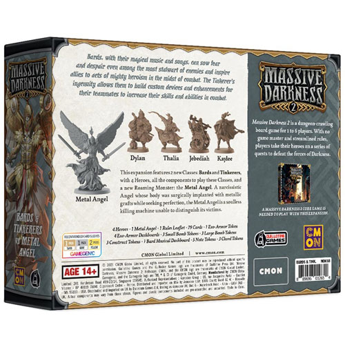 Massive Darkness 2: Heroes & Monster Set - Bards & Tinkerers vs Metal Angel