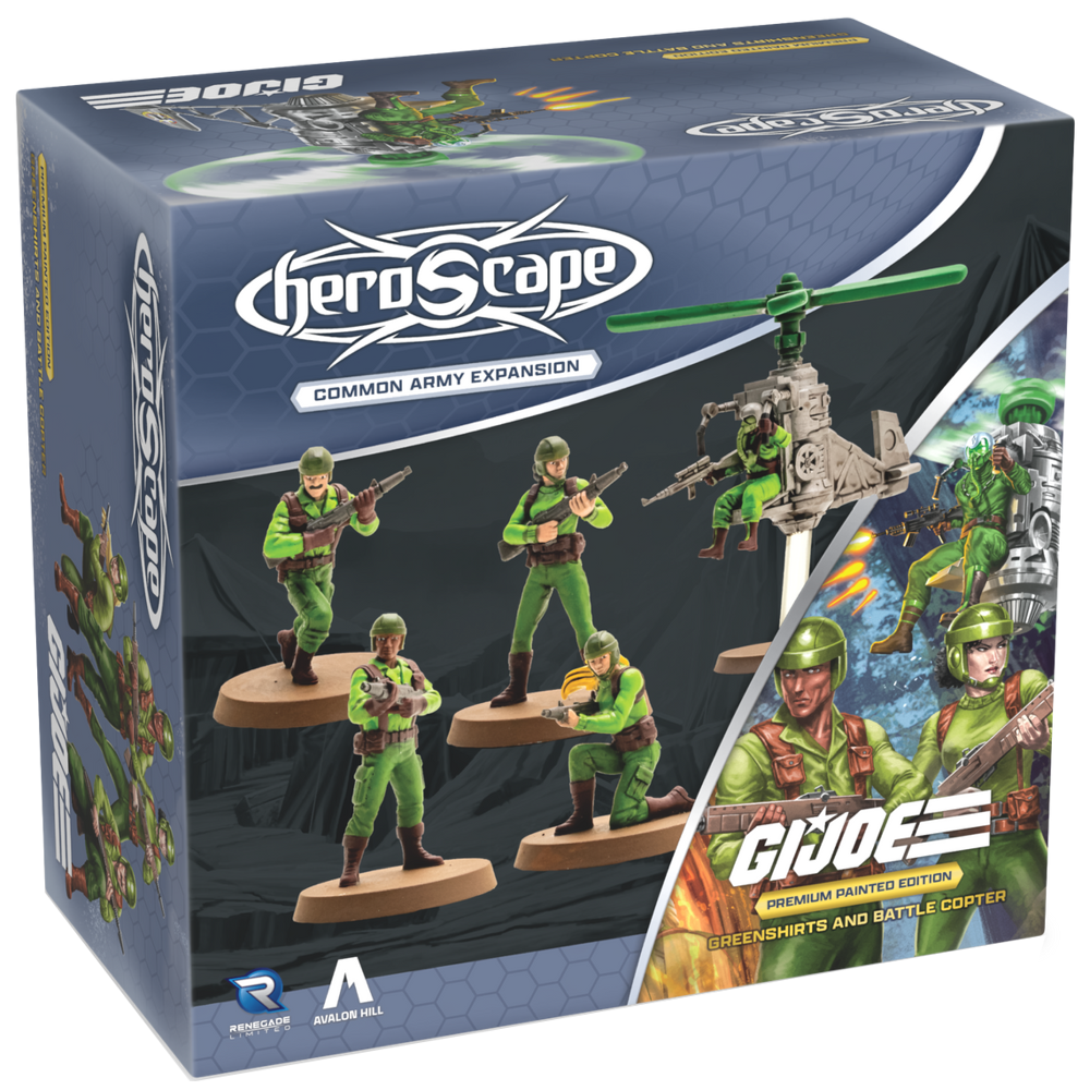 G.I. JOE Heroscape: Greenshirts & Battle Copter Army Expansion (Pre-Painted) (Preorder)