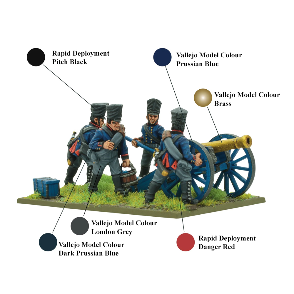 Black Powder Napoleonic Wars: Prussian Foot Artillery with 6- or 12-pdr (1813-15)