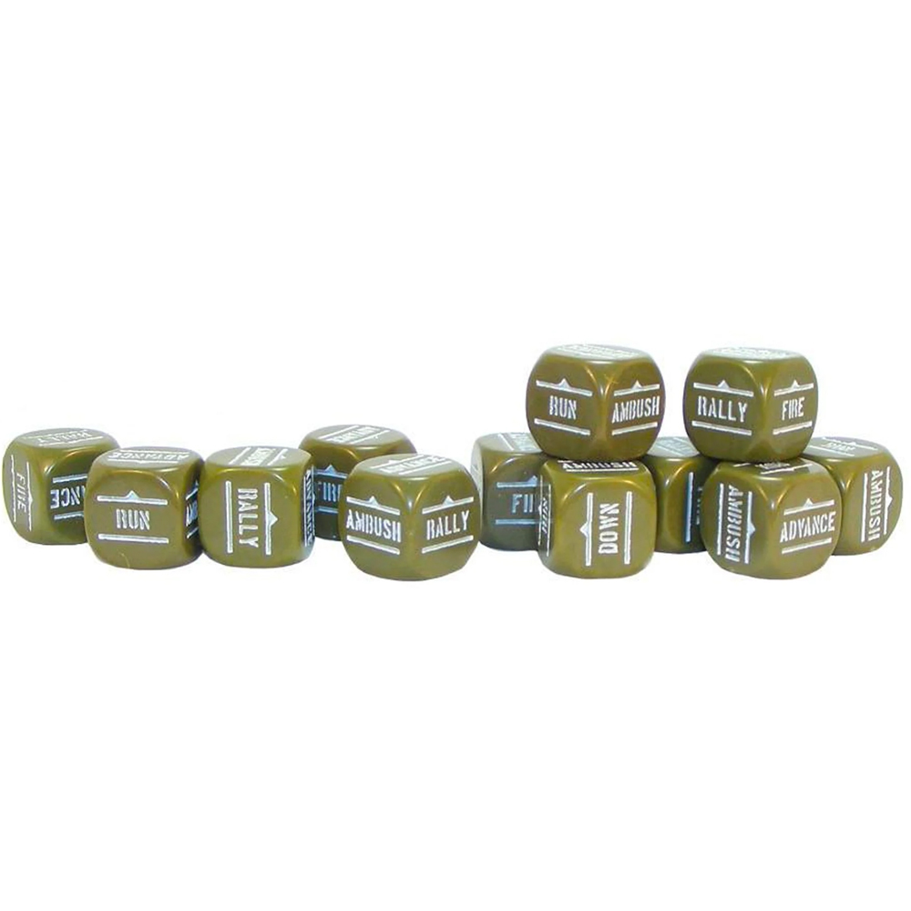 Bolt Action: Orders Dice - Olive Drab (12)