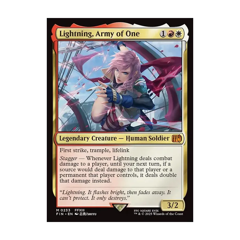 Lightning, Army of One - Final Fantasy (Near Mint)