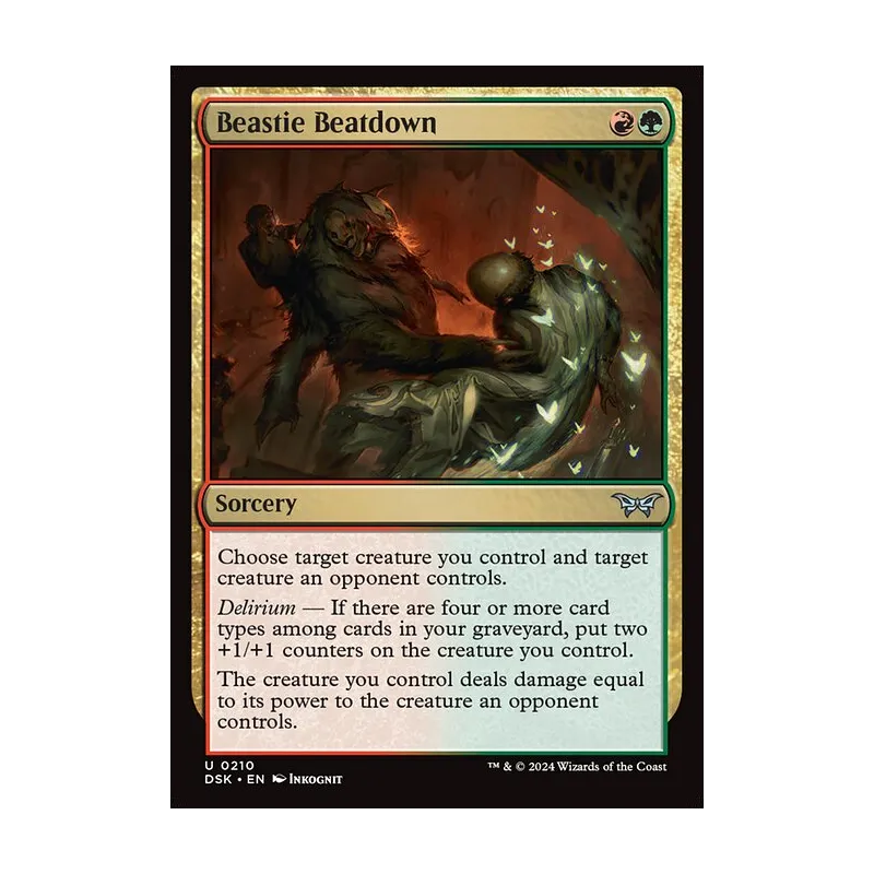 Beastie Beatdown - Duskmourn: House of Horror (Foil Near Mint)