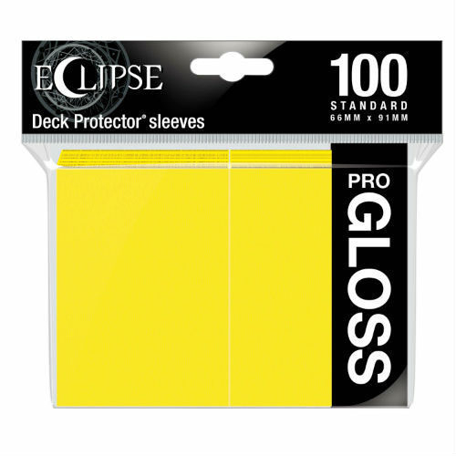 Deck Protector Sleeves: Eclipse Gloss - Lemon Yellow (100)