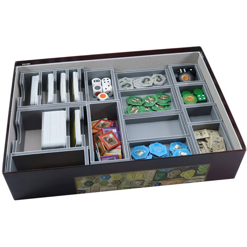 Box Insert: Castles of Burgundy (Original, Anniversary, Card, & Dice)