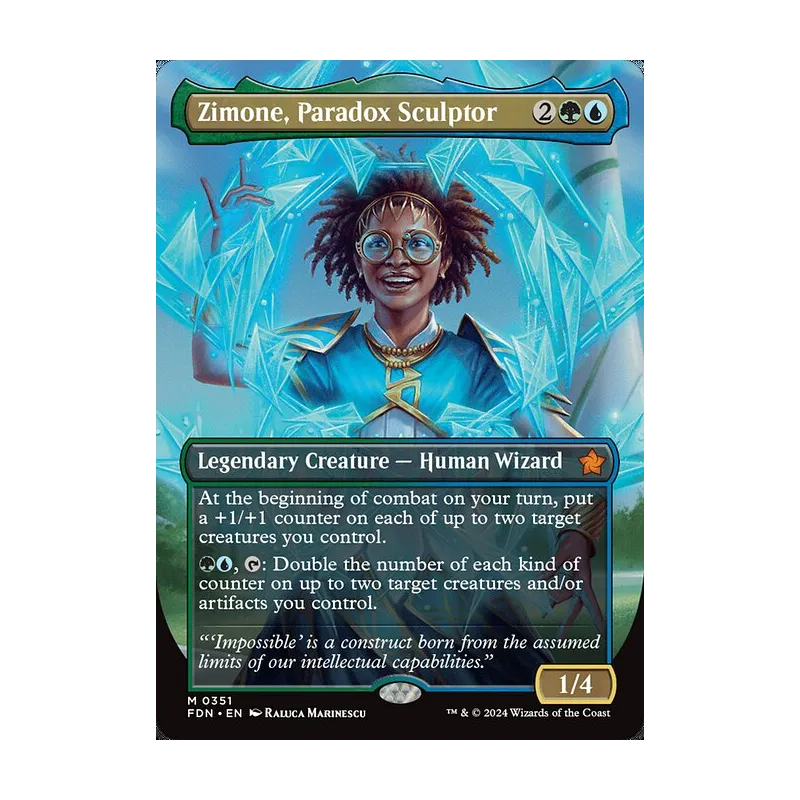Zimone, Paradox Sculptor (Borderless) - Foundations (Near Mint)