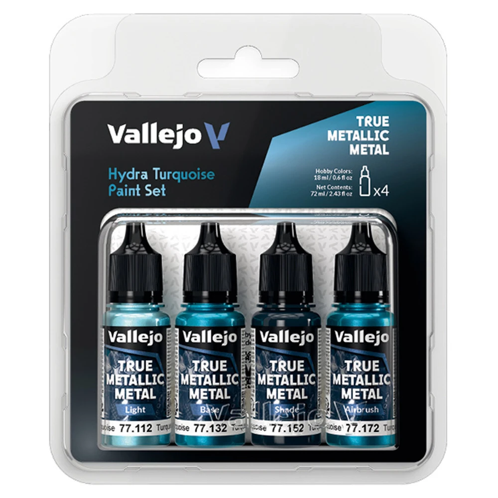 Vallejo: True Metallic Metal: Hydra Turquoise Paint Set (Preorder)