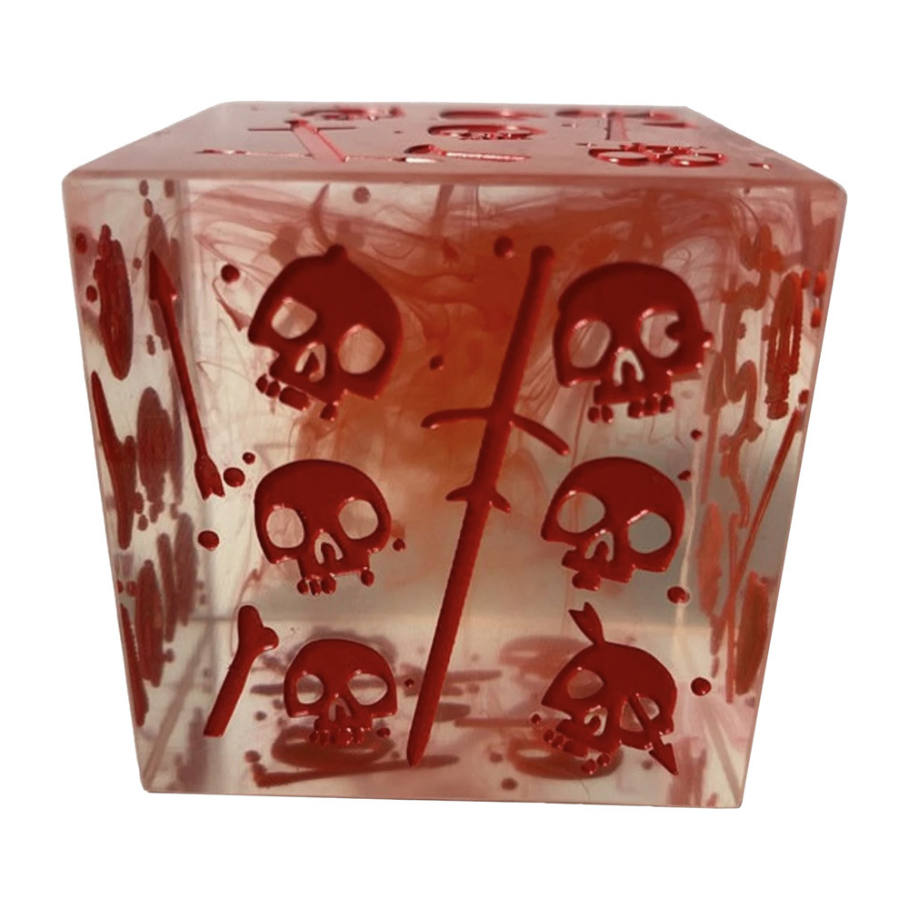 Massive Gelatinous Cube: Mini/Die in one: Blood Filled Red