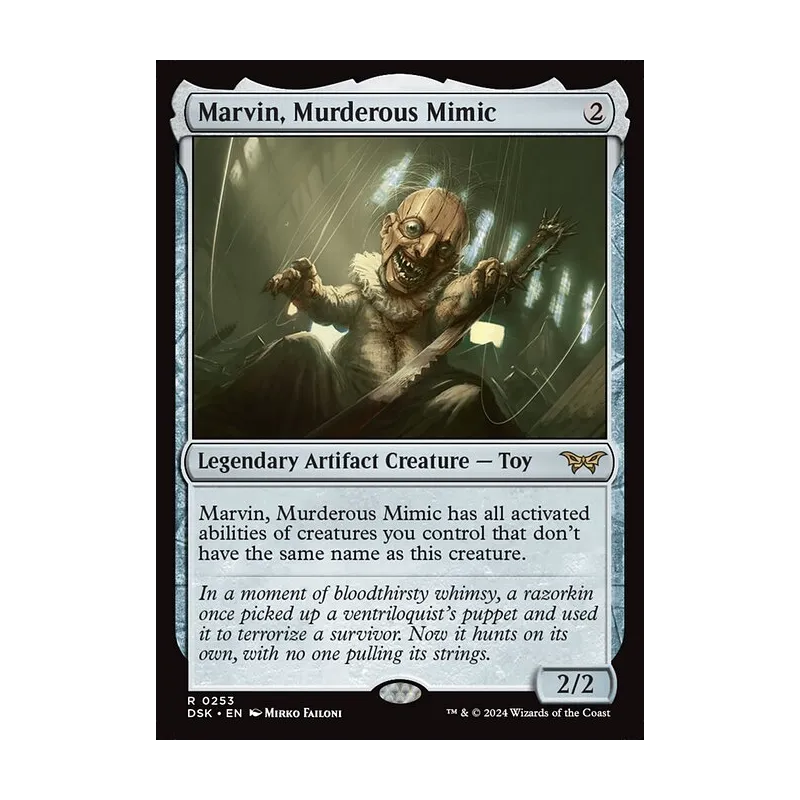 Marvin, Murderous Mimic - Duskmourn: House of Horror (Foil Near Mint)
