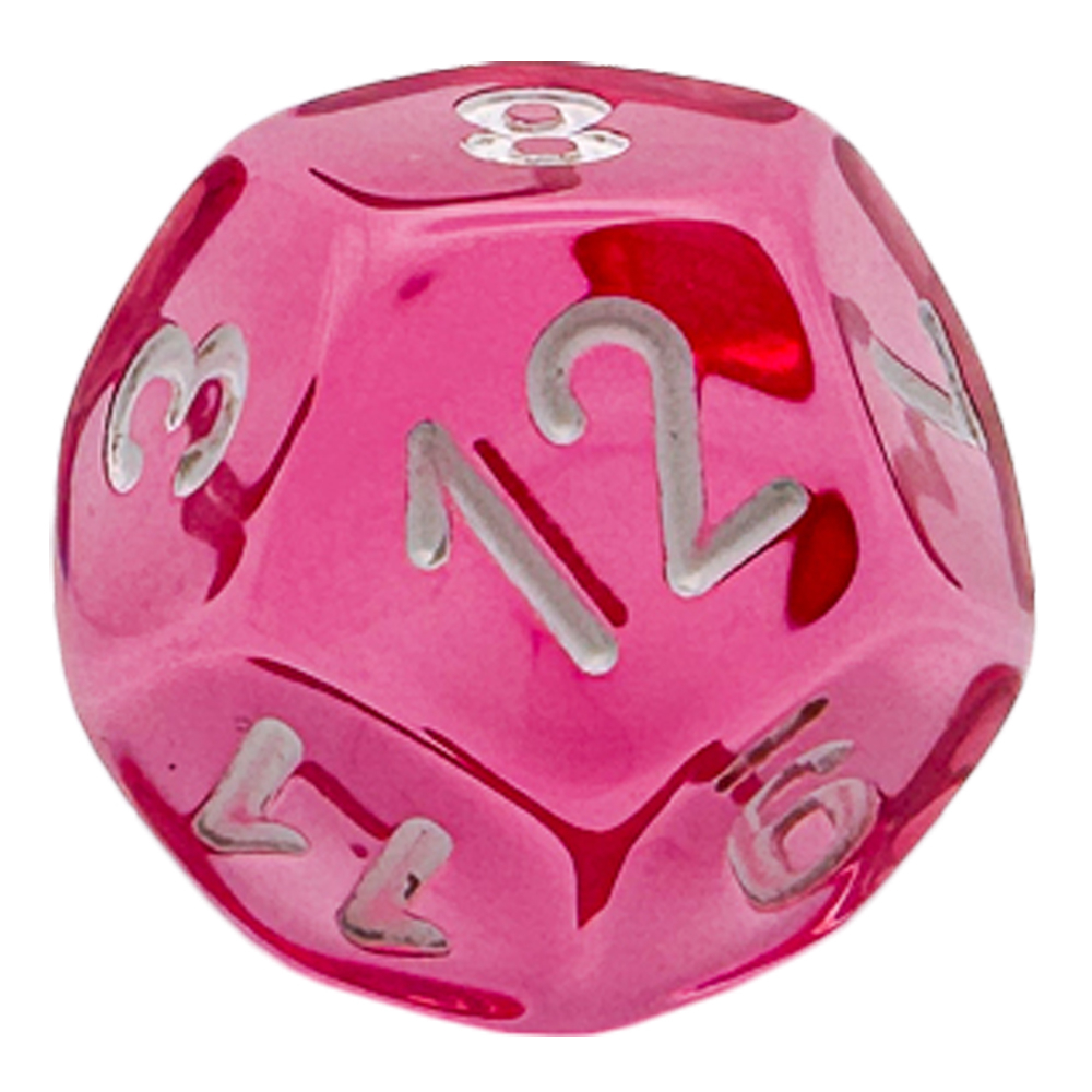 Chessex Polyhedral Dice Set: Translucent - Pink/White (7)