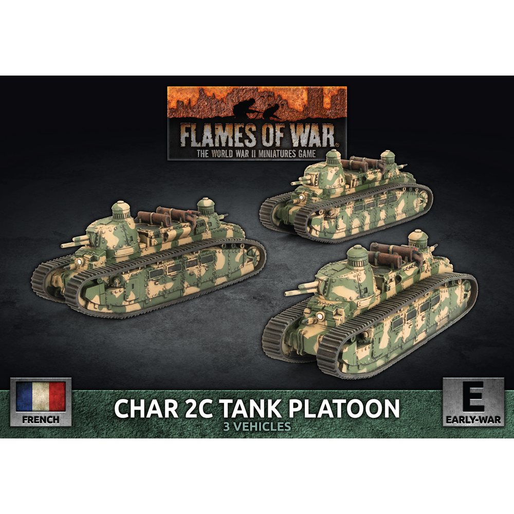 Flames of War WW2: French - Char 2C Tank Platoon