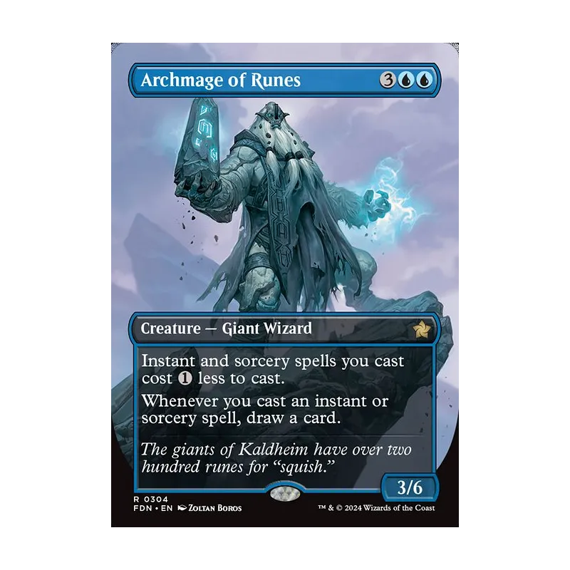 Archmage of Runes (Borderless) - Foundations (Near Mint)