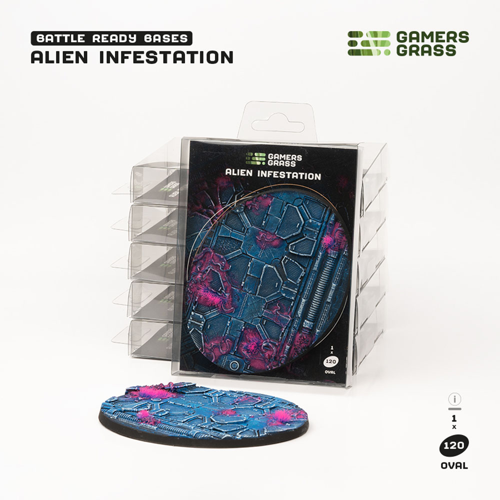 Battle Ready Bases: Alien Infestation - Oval 120mm (1)