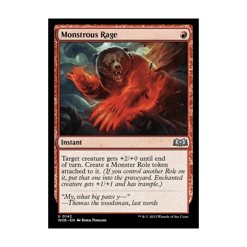 Monstrous Rage - Wilds of Eldraine (Near Mint)