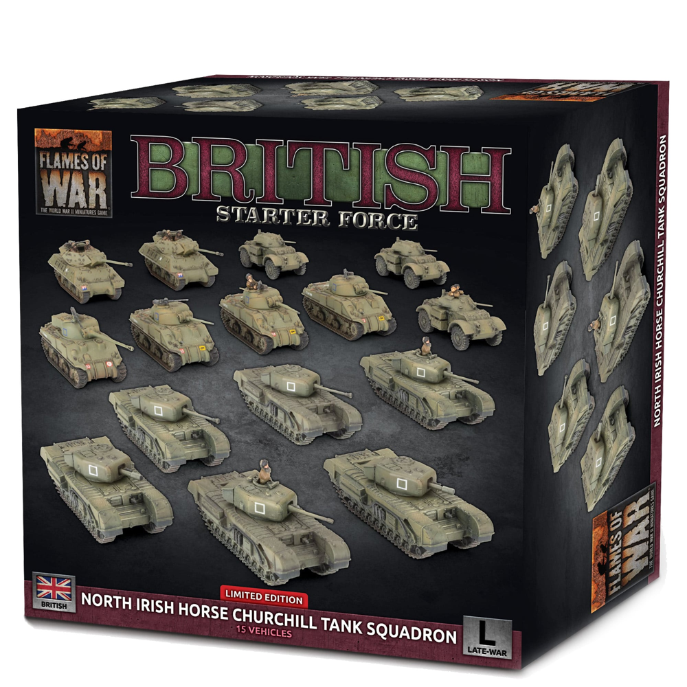 Flames of War WW2: British Starter Force - North Irish Horse Churchill Tank Squadron (New Arrival)
