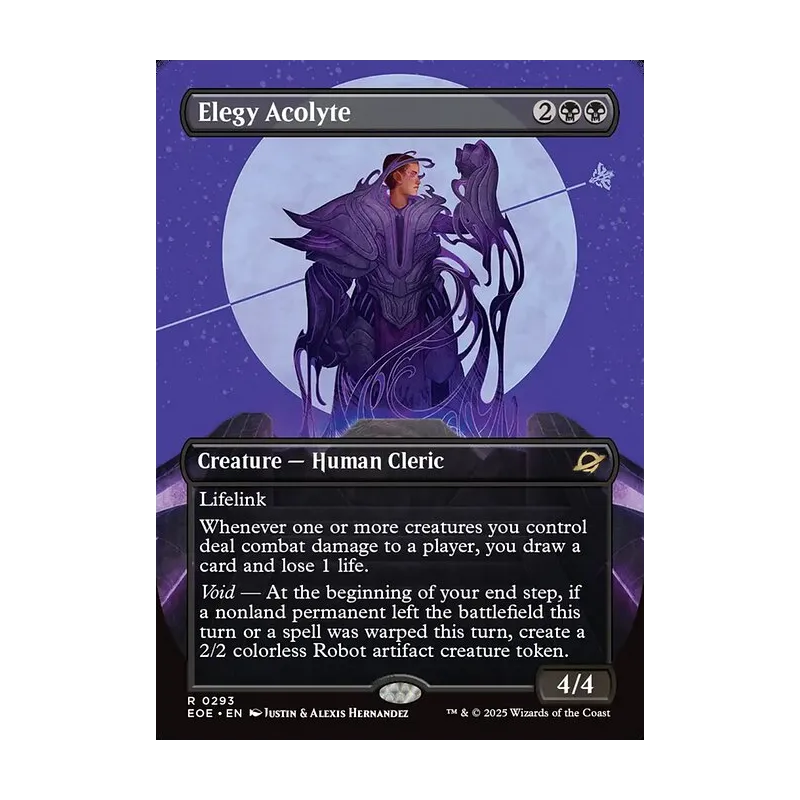 Elegy Acolyte (Borderless) - Edge of Eternities (Near Mint)