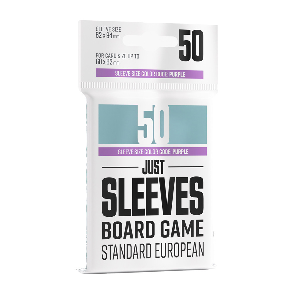 Just Sleeves: Standard European Board Game - Clear (50)