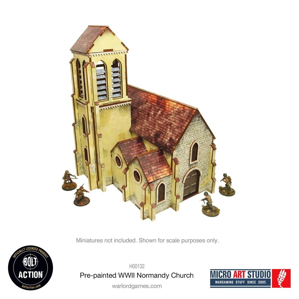Bolt Action 3E: Pre-painted WW2 Normandy Church
