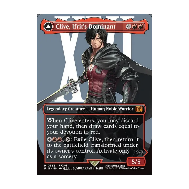 Clive, Ifrit's Dominant // Ifrit, Warden of Inferno (0385) (Borderless) - Final Fantasy (Near Mint)