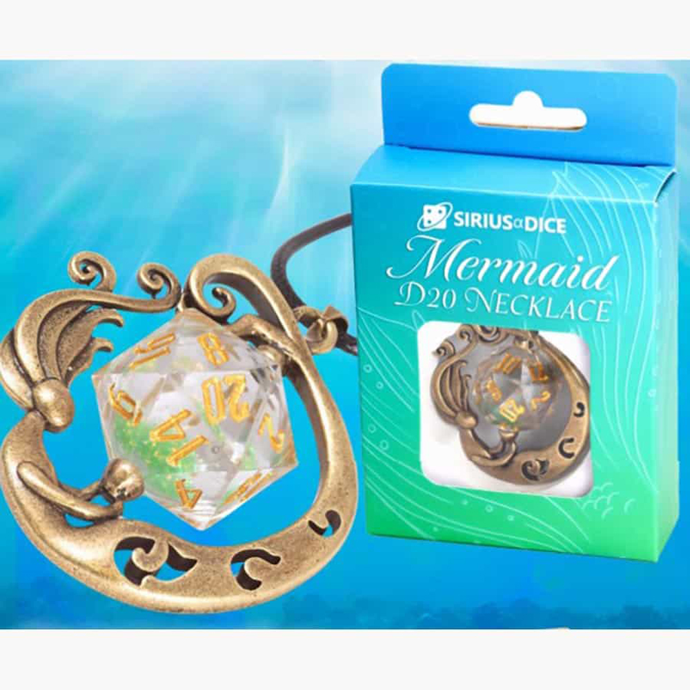 Mermaid D20 Necklace (Clearance)