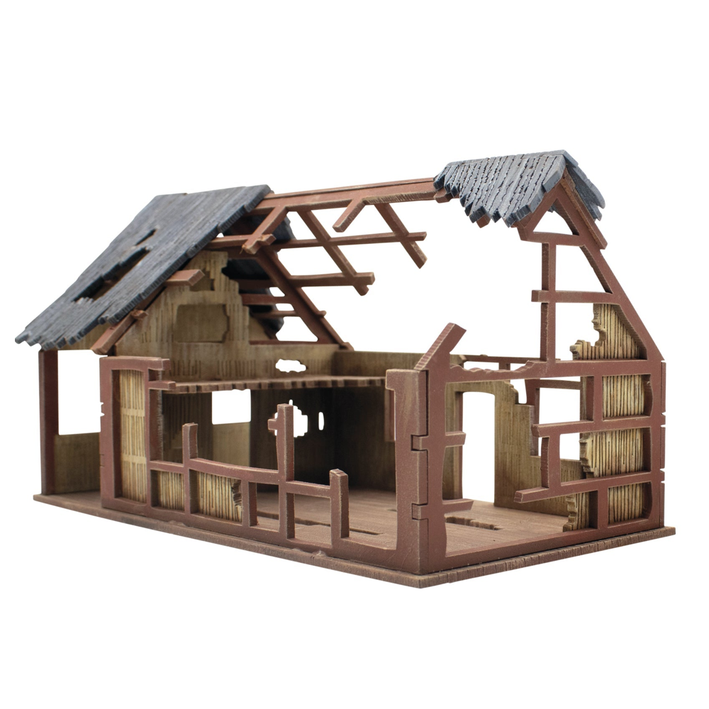 Skytrex MDF Terrain: Pacific Theater - Large Building Ruins